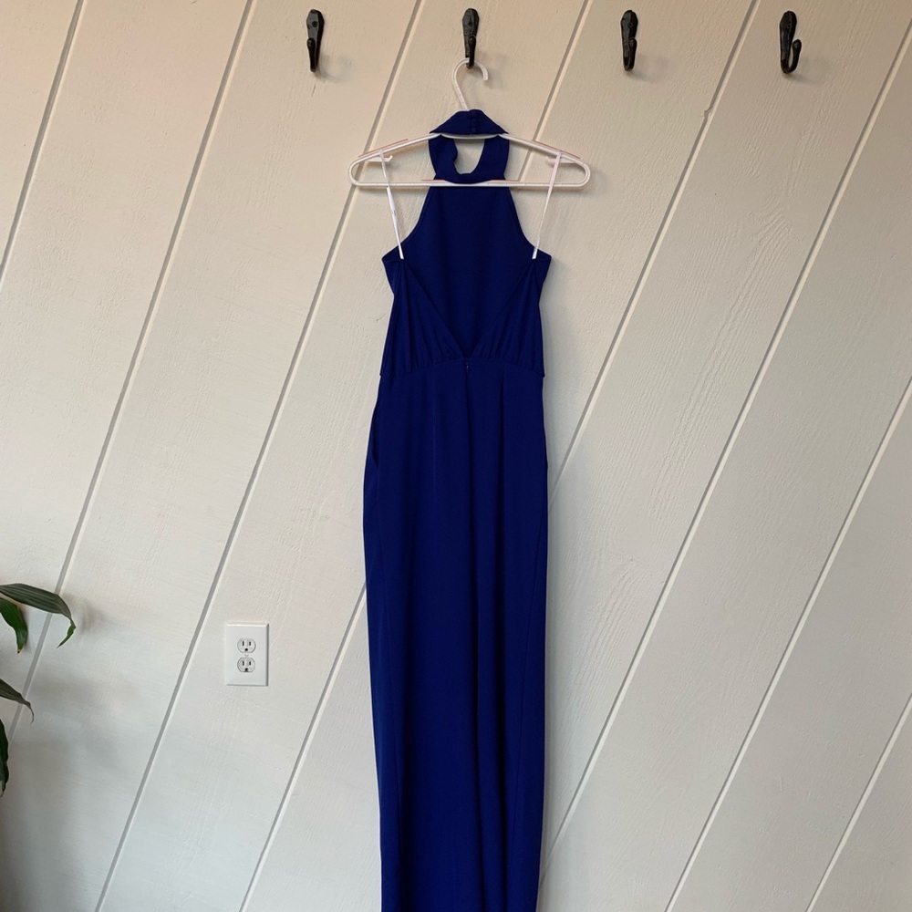Lulu’s Royal Blue Halter Jumpsuit - Picture 4 of 7